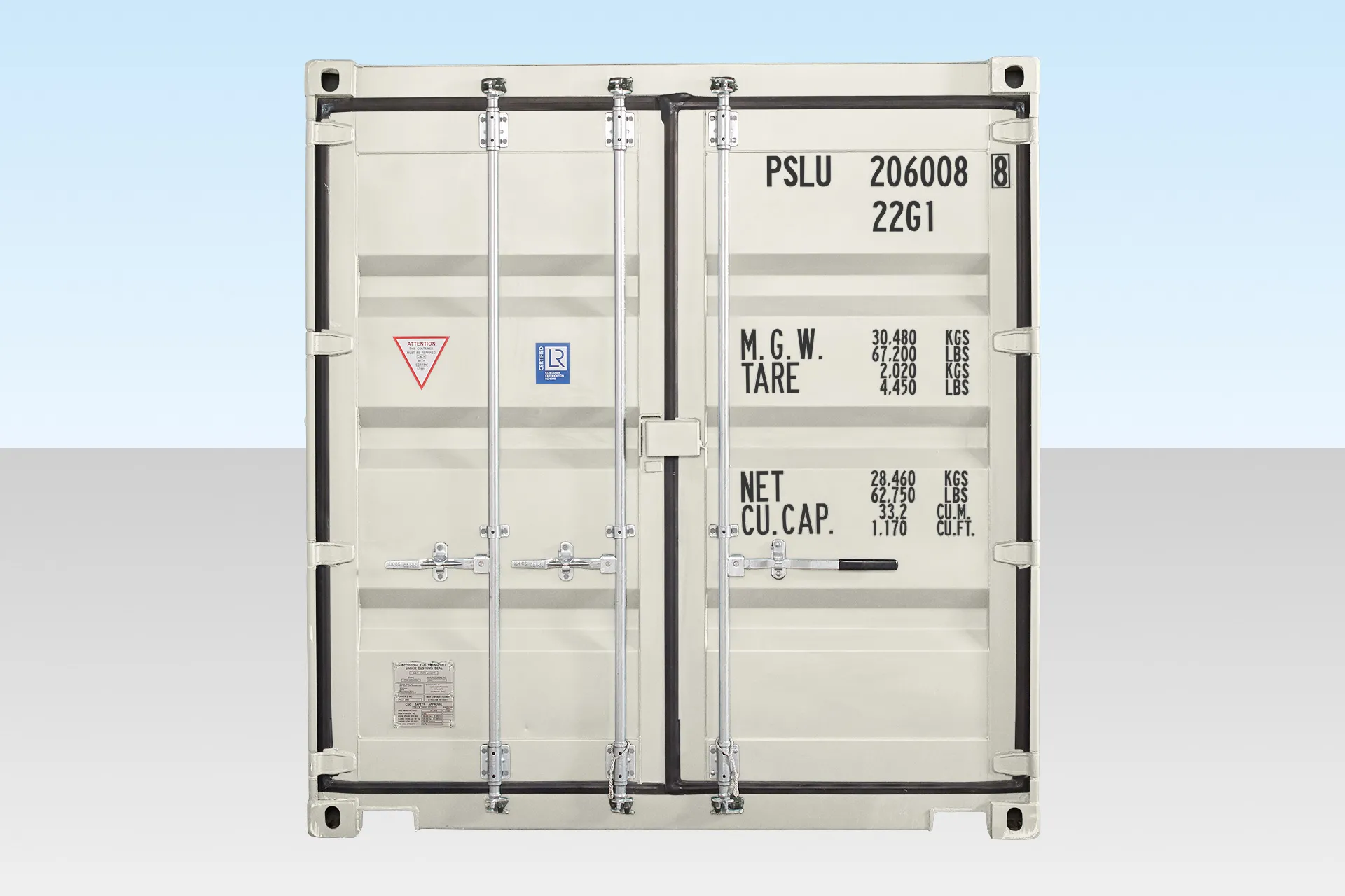 1008-SALE-20FT-STD-ONE-TRIP-RAL-9003-front